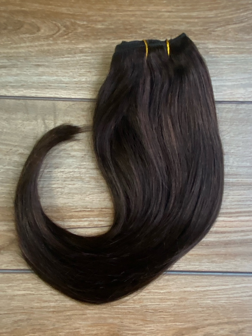 Dark Brown Clip In  Extensions Human Hair #2  Straight 15 Inch 7Pcs 70g+